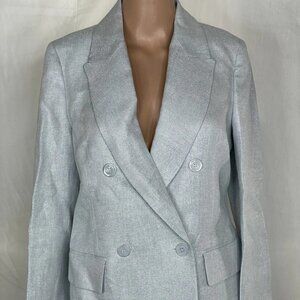 Peserico Women’s Linen Lurex Double-Breasted Blazer